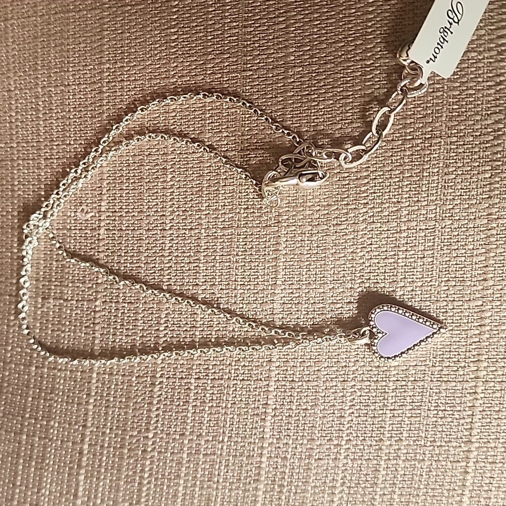 New Brighton Dazzling Love Petite Heart Necklace in Lilac, NWT - Picture 5 of 9
